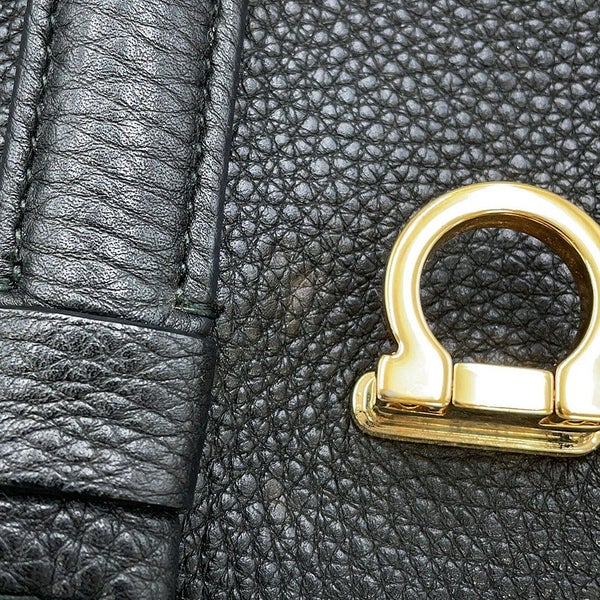 フェラガモ トートバッグ ガンチーニ レザー 21D698 Ferragamo 黒