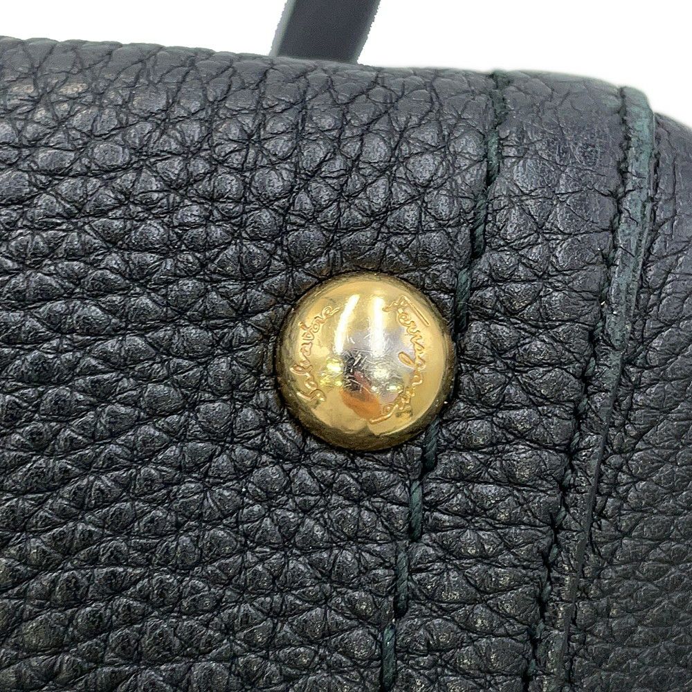 フェラガモ トートバッグ ガンチーニ レザー 21D698 Ferragamo 黒 安心