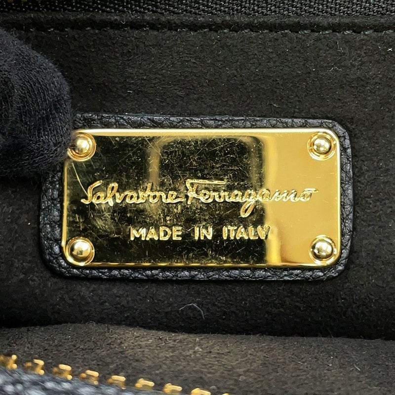 フェラガモ トートバッグ ガンチーニ レザー 21D698 Ferragamo 黒