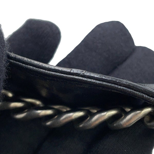 プラダ チェーンショルダーバッグ ダイアグラム レザー 1BH083 PRADA 黒