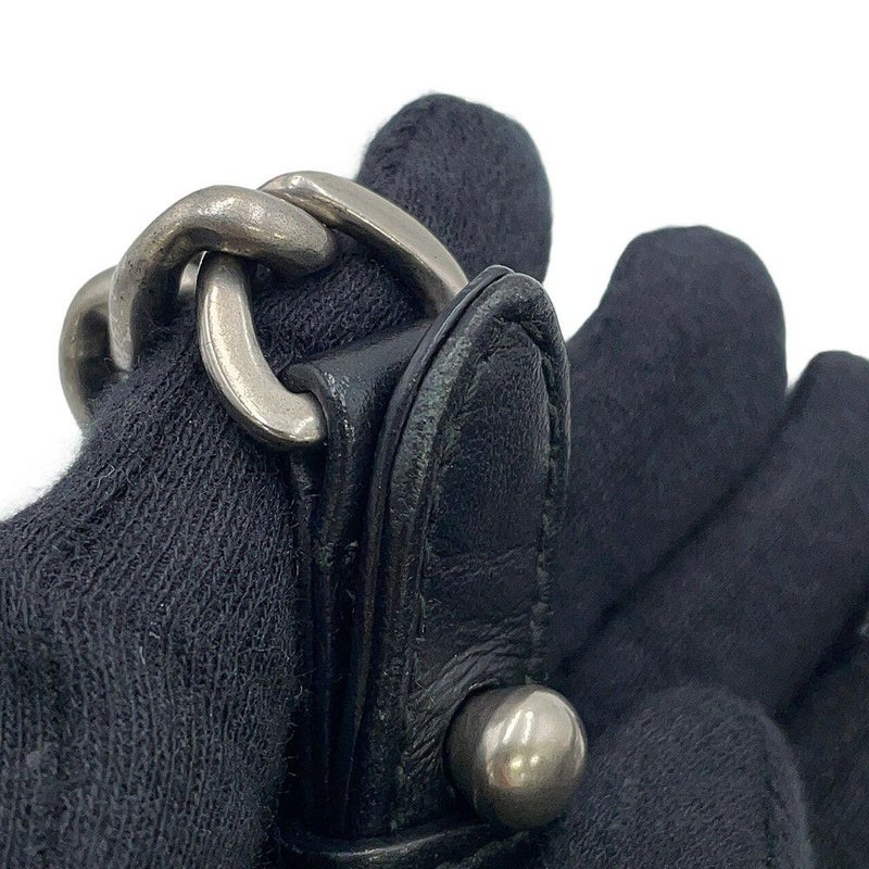 プラダ チェーンショルダーバッグ ダイアグラム レザー 1BH083 PRADA 黒