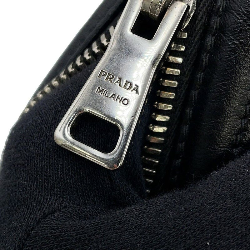 プラダ チェーンショルダーバッグ ダイアグラム レザー 1BH083 PRADA 黒