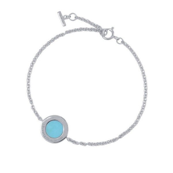 ティファニー ブレスレット T TWO サークル ダイヤモンド/ターコイズ K18WGホワイトゴールド Tiffany&Co.