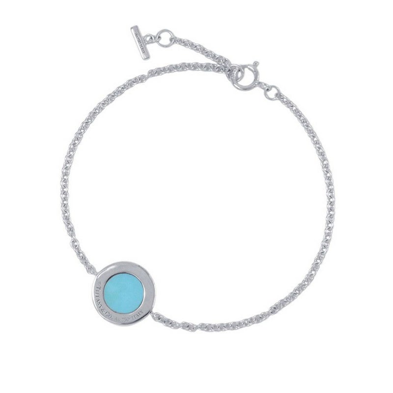 ティファニー ブレスレット T TWO サークル ダイヤモンド/ターコイズ K18WGホワイトゴールド Tiffany&Co.