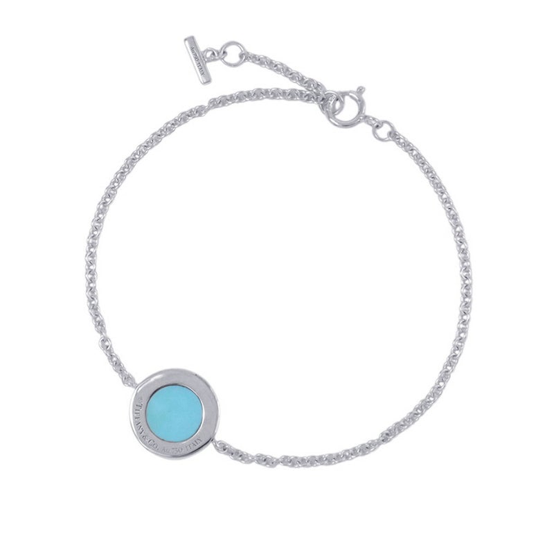 ティファニー ブレスレット T TWO サークル ダイヤモンド/ターコイズ K18WGホワイトゴールド Tiffany&Co.