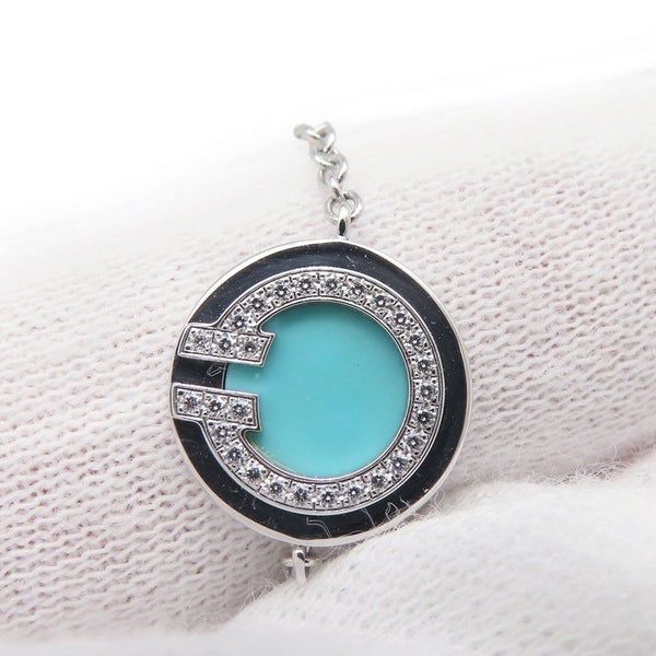 ティファニー ブレスレット T TWO サークル ダイヤモンド/ターコイズ K18WGホワイトゴールド Tiffany&Co.