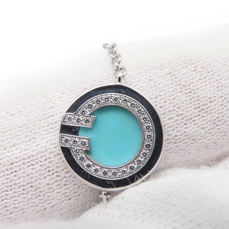 ティファニー ブレスレット T TWO サークル ダイヤモンド/ターコイズ K18WGホワイトゴールド Tiffany&Co.