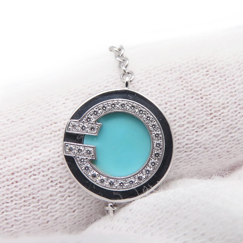 ティファニー ブレスレット T TWO サークル ダイヤモンド/ターコイズ K18WGホワイトゴールド Tiffany&Co.