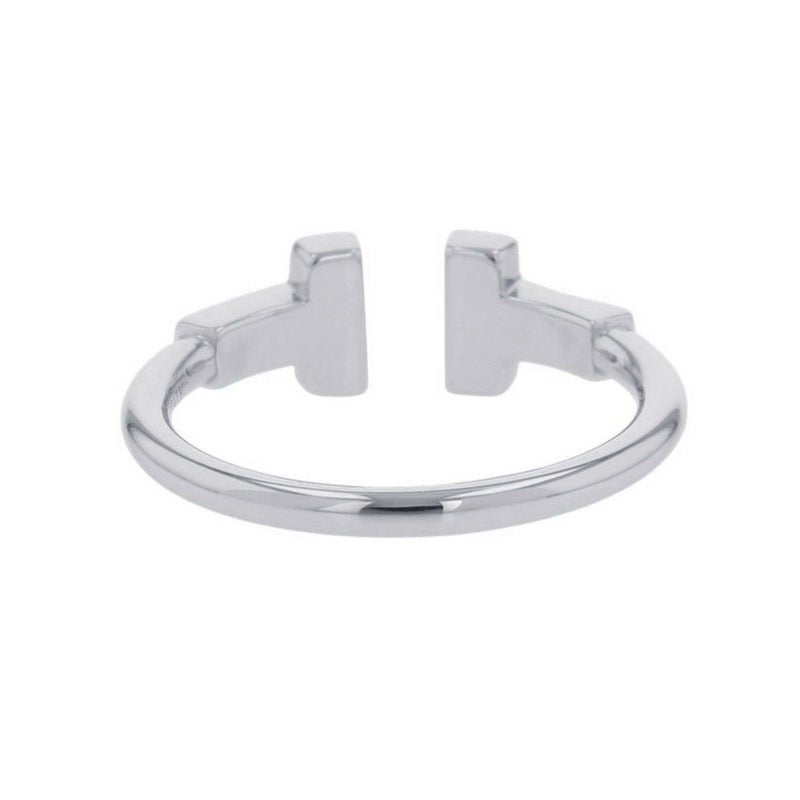 ティファニー リング Tワイヤー ダイヤモンド 計0.13ct K18WGホワイトゴールド サイズ約11号 60147232 Tiffany&Co. 指輪