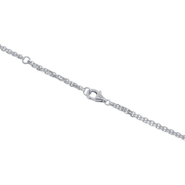 カルティエ ネックレス LOVE サークル ダイヤモンド 2P 計0.03ct K18WGホワイトゴールド B7219400 Cartier ラブ ペンダント