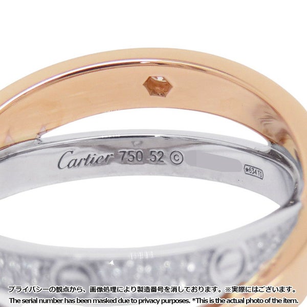 カルティエ リング ビー ラブ LOVE ダイヤモンド K18PGピンクゴールド/K18WGホワイトゴールド リングサイズ52 Cartier 指輪