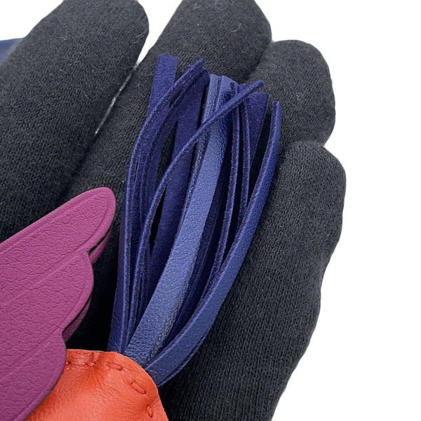 エルメス バッグチャーム ロデオPM ペガサス コーネリアン/アネモネ/ブルーサフィール ラムスキン Z刻印 HERMES