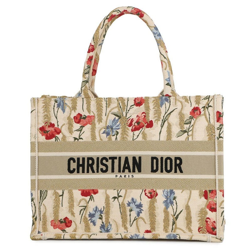 クリスチャン・ディオール トートバッグ ブックトート フラワー ミディアム キャンバス M1296ZRTN Christian Dior