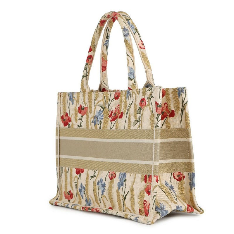 クリスチャン・ディオール トートバッグ ブックトート フラワー ミディアム キャンバス M1296ZRTN Christian Dior