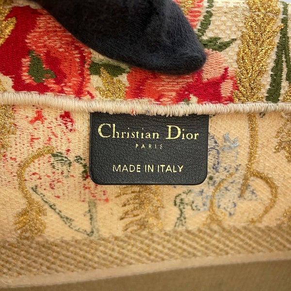クリスチャン・ディオール トートバッグ ブックトート フラワー ミディアム キャンバス M1296ZRTN Christian Dior