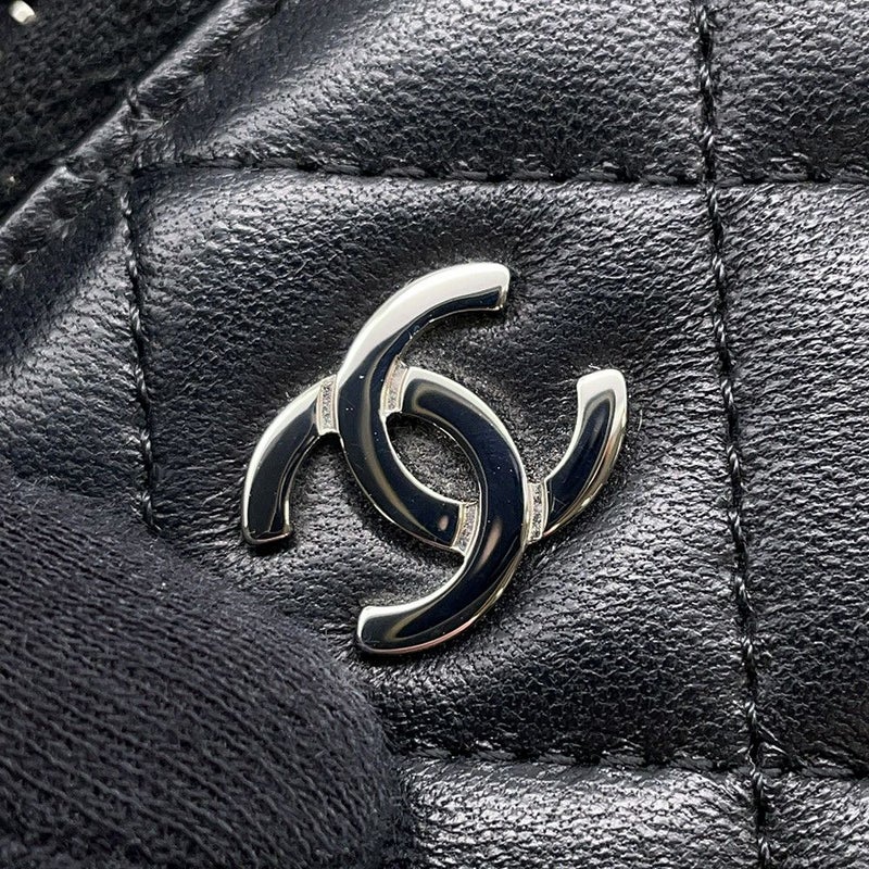 シャネル 長財布 マトラッセ クラシック ロング ジップ ウォレット ココマーク ラムスキン A50097 財布 黒