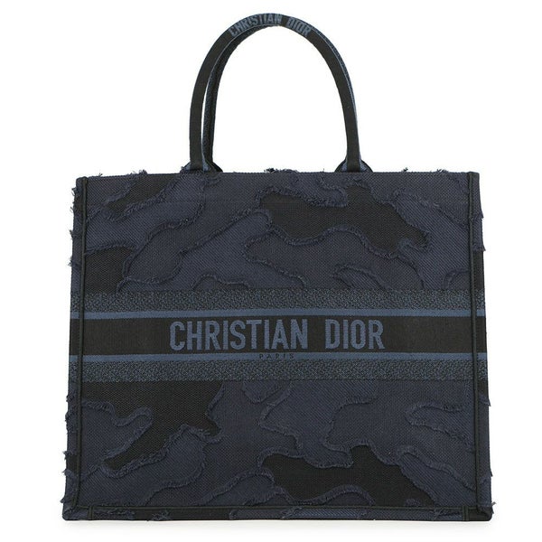 クリスチャン・ディオール トートバッグ カモフラージュ ブックトート ラージ キャンバス Christian Dior