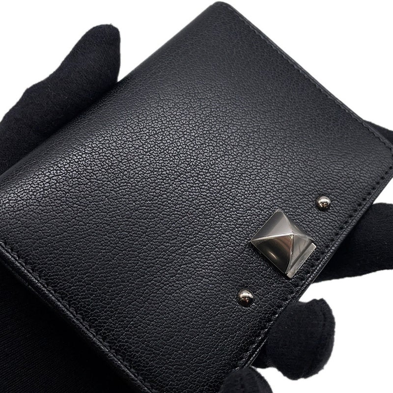 エルメス カードケース メドール ブラック/シルバー金具 シェブルシャムキラ B刻印