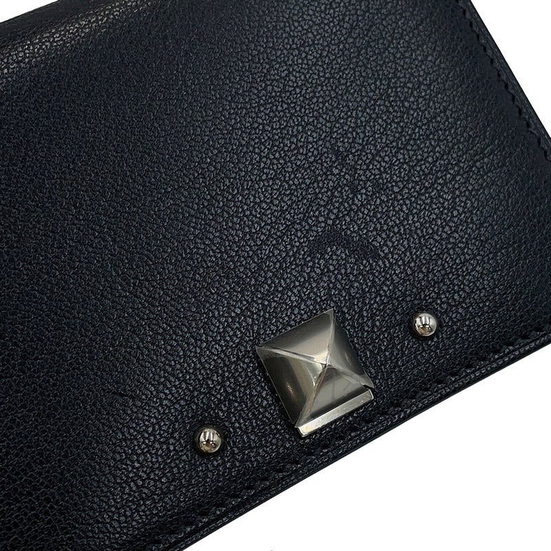 エルメス カードケース メドール ブラック/シルバー金具 シェブルシャムキラ B刻印