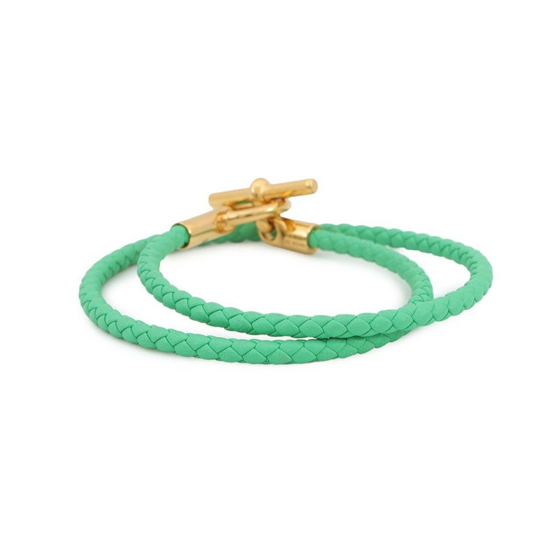 エルメス ブレスレット グレナン ドゥブルトゥール ヴェールコミック/ゴールド金具 スイフト HERMES アクセサリー