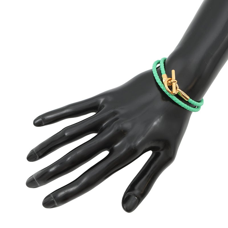 エルメス ブレスレット グレナン ドゥブルトゥール ヴェールコミック/ゴールド金具 スイフト HERMES アクセサリー