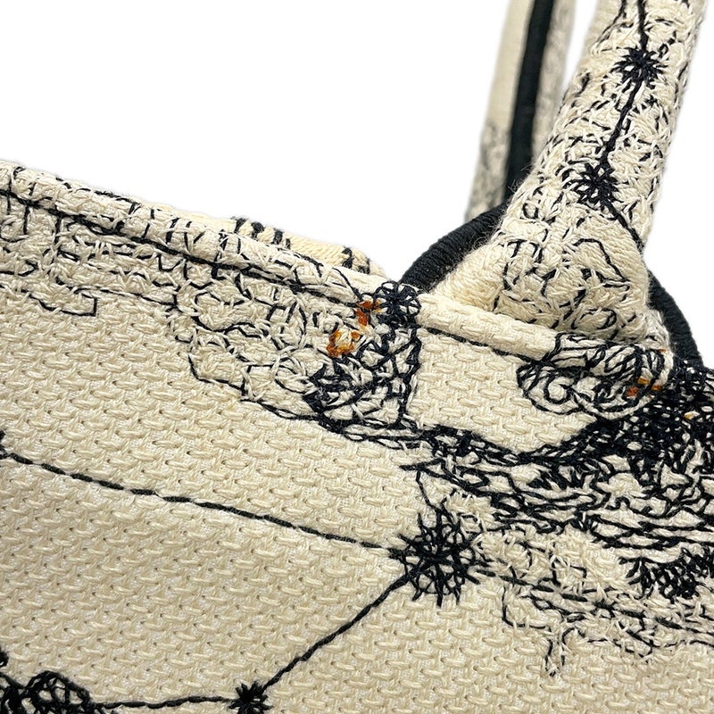 クリスチャン・ディオール トートバッグ ブックトート ゾディアック エンブロイダリー ミディアム M1296ZRHZ 白 黒