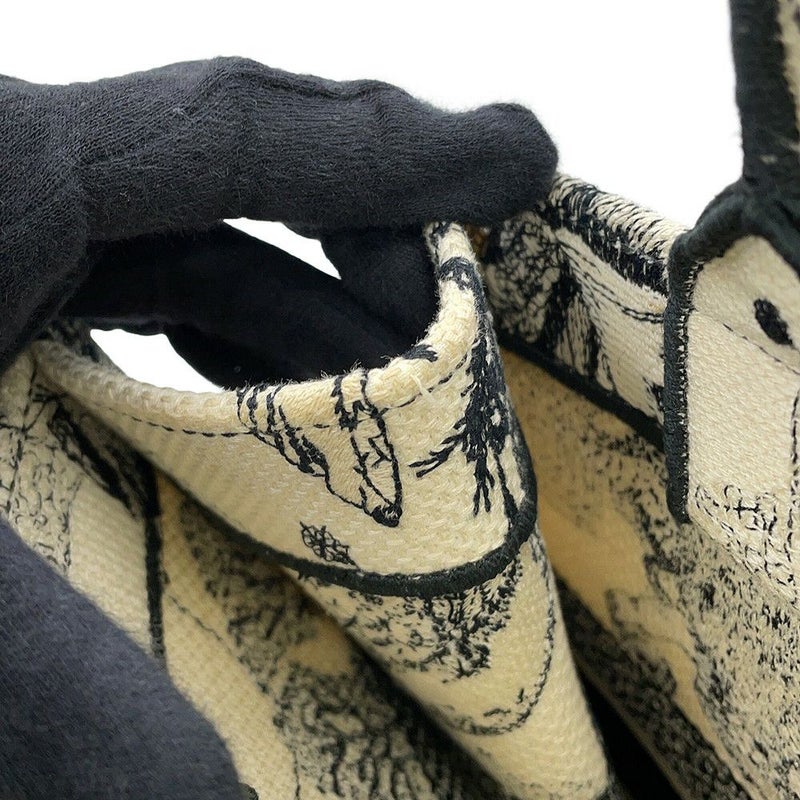 クリスチャン・ディオール トートバッグ ブックトート ゾディアック エンブロイダリー ミディアム M1296ZRHZ 白 黒