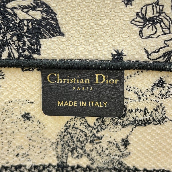 クリスチャン・ディオール トートバッグ ブックトート ゾディアック エンブロイダリー ミディアム M1296ZRHZ 白 黒