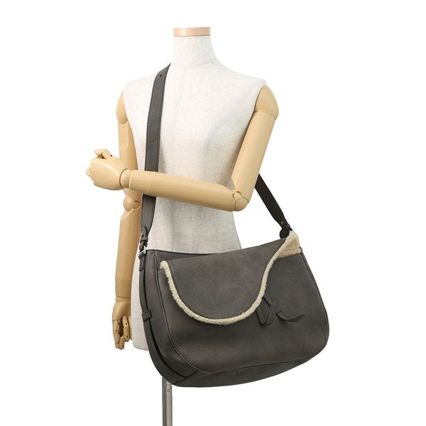 クリスチャン・ディオール ショルダーバッグ サドル レザー ムートン Christian Dior 2way