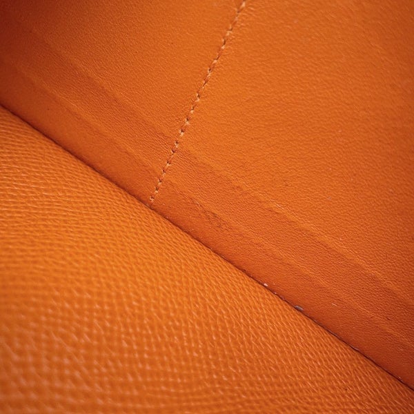 エルメス 長財布 ケリーウォレット ロング オレンジ/シルバー金具 エプソン □O刻印 財布