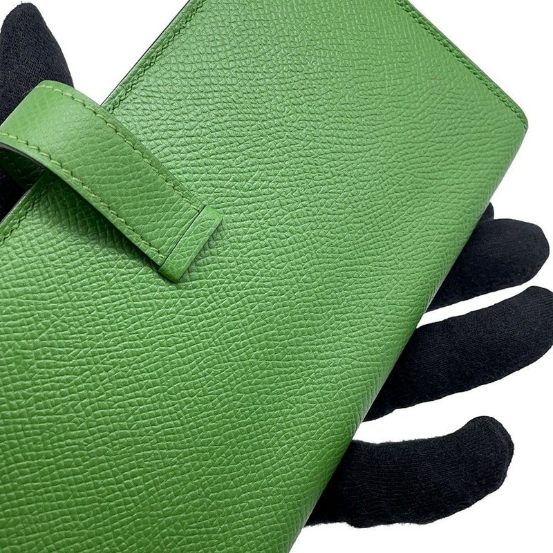 エルメス 長財布 ベアンスフレ ヴェールユッカ/ゴールド金具 エプソン B刻印 財布