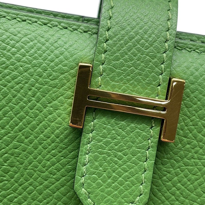 エルメス 長財布 ベアンスフレ ヴェールユッカ/ゴールド金具 エプソン B刻印 財布