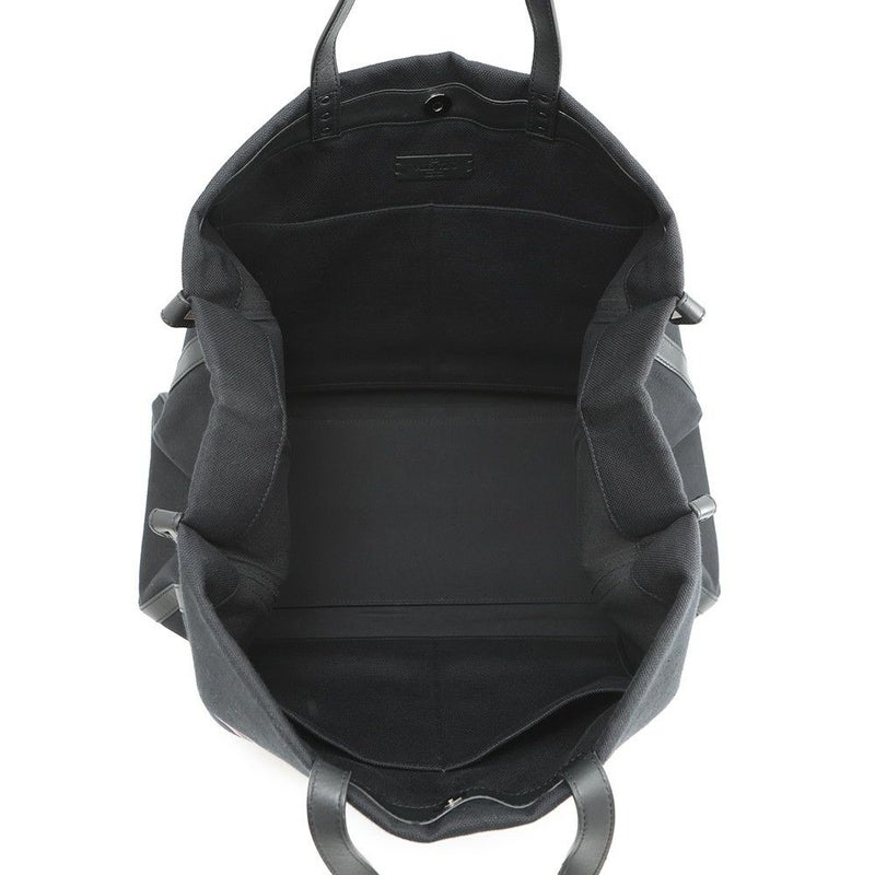 ヴァレンティノガラヴァーニ トートバッグ VLTNロゴ キャンバス レザー VALENTINO 黒