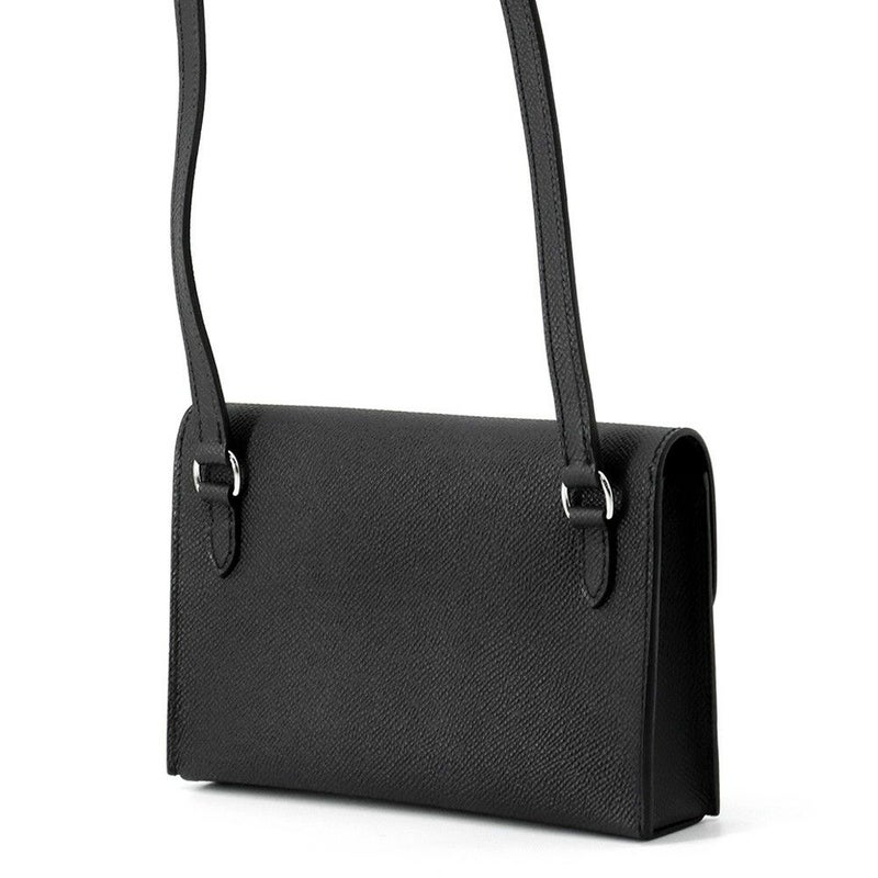 エルメス ショルダーウォレット ナップ トゥーゴー ブラック/シルバー金具 エプソン W刻印 黒