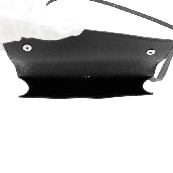 エルメス ショルダーウォレット ナップ トゥーゴー ブラック/シルバー金具 エプソン W刻印 黒