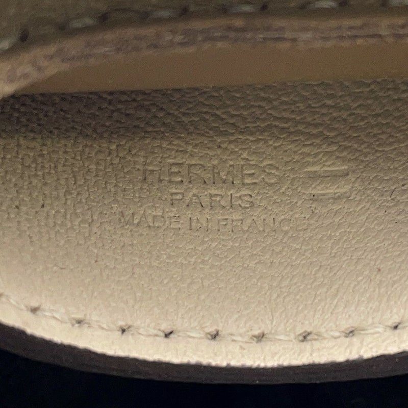 エルメス バッグチャーム ロデオPM ロベオロック エトゥープ/オンブレ/シルバー金具 リザード/ラムスキン K刻印