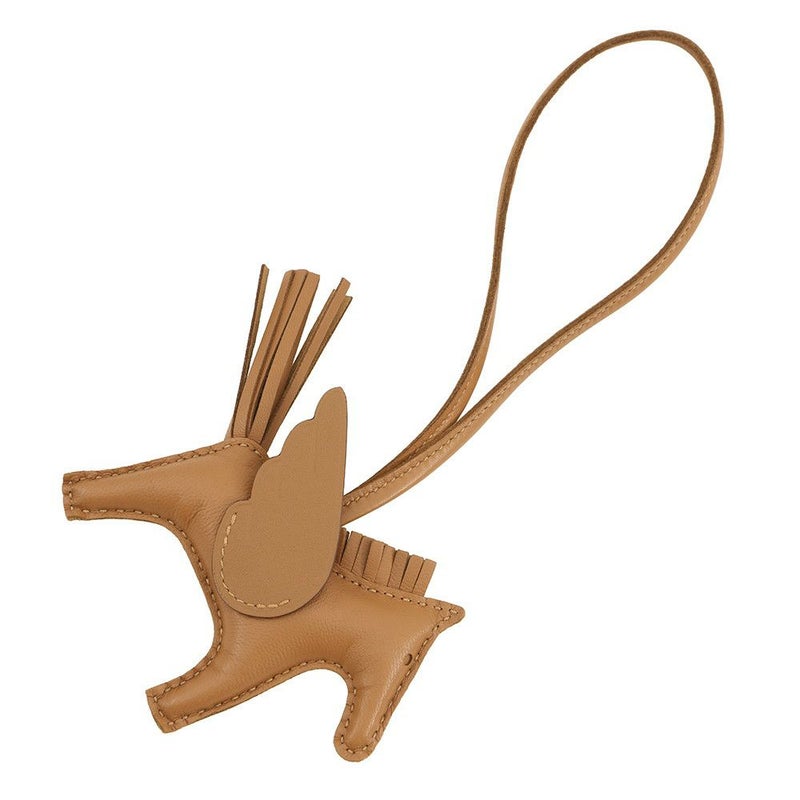 エルメス バッグチャーム ロデオPM ペガサス ゴールド ラムスキン K刻印 HERMES