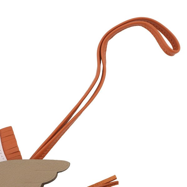 エルメス バッグチャーム ロデオPM ペガサス モーヴペール/パンデピス/ベージュマルファ ラムスキン W刻印 HERMES