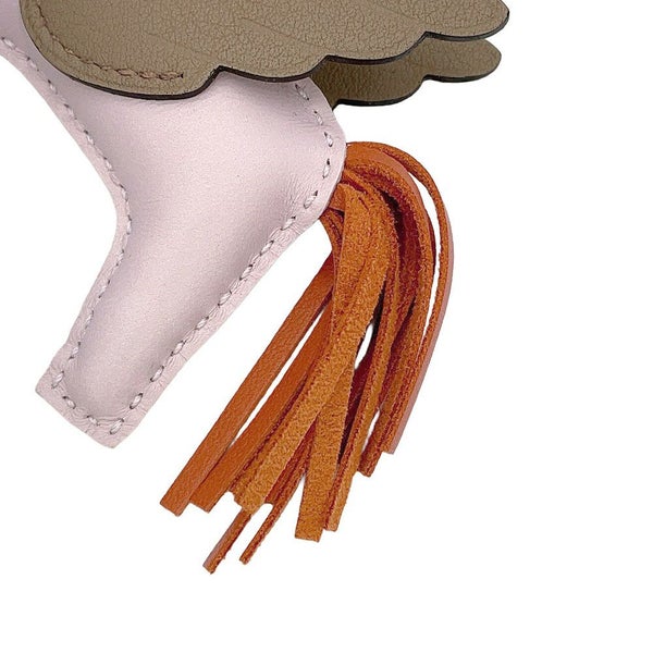 エルメス バッグチャーム ロデオPM ペガサス モーヴペール/パンデピス/ベージュマルファ ラムスキン W刻印 HERMES