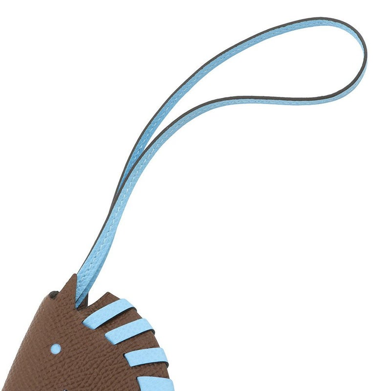 エルメス バッグチャーム シュヴァル トレッセ テール/セレステ エプソン K刻印