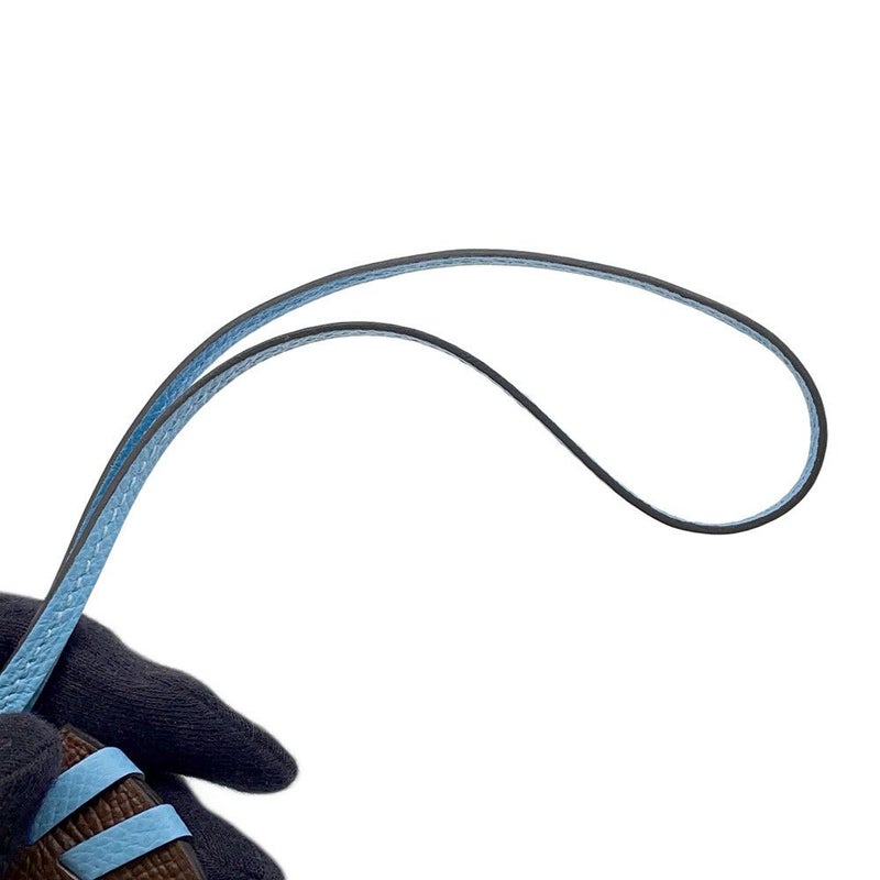 エルメス バッグチャーム シュヴァル トレッセ テール/セレステ エプソン K刻印