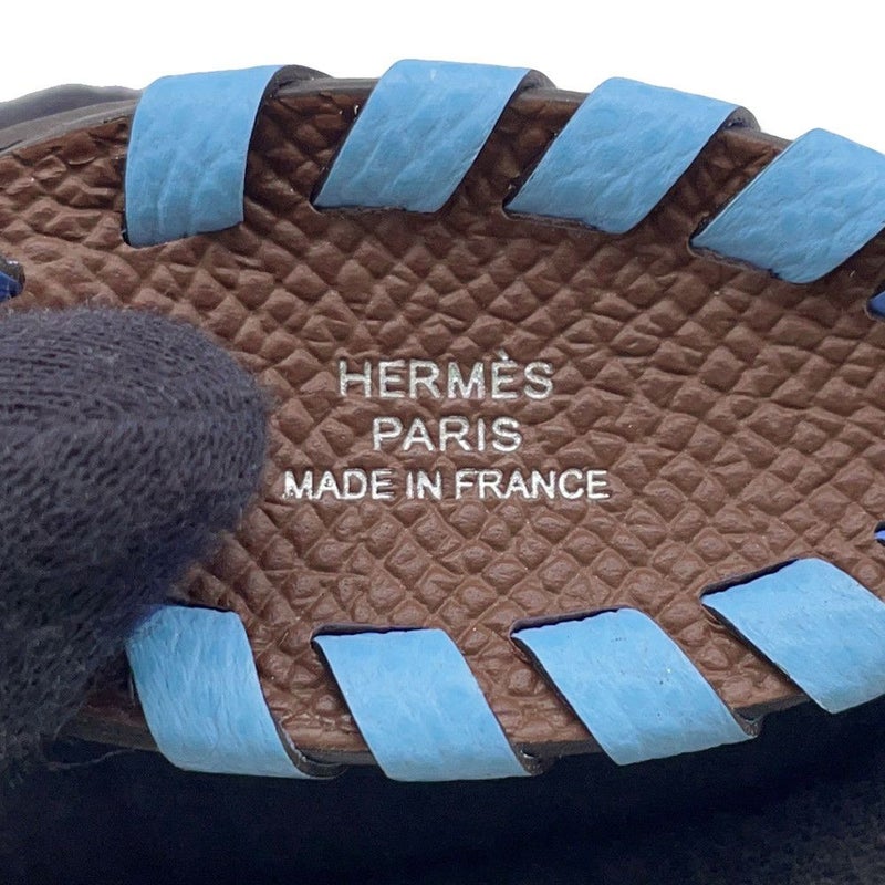 エルメス バッグチャーム シュヴァル トレッセ テール/セレステ エプソン K刻印