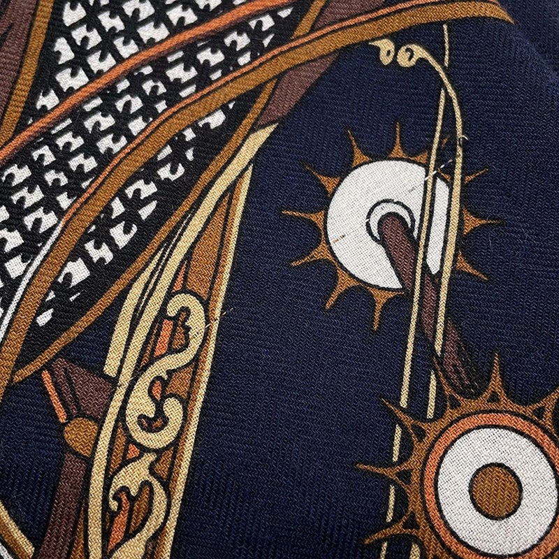 エルメス ストール トライアングル ジェアン 折畳み式幌の馬車 カシミヤ シルク 2023年秋冬