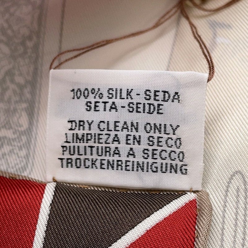 エルメス スカーフ カレ90 L'Heure des Gants 手袋の時計 HERMES 2025春夏 白