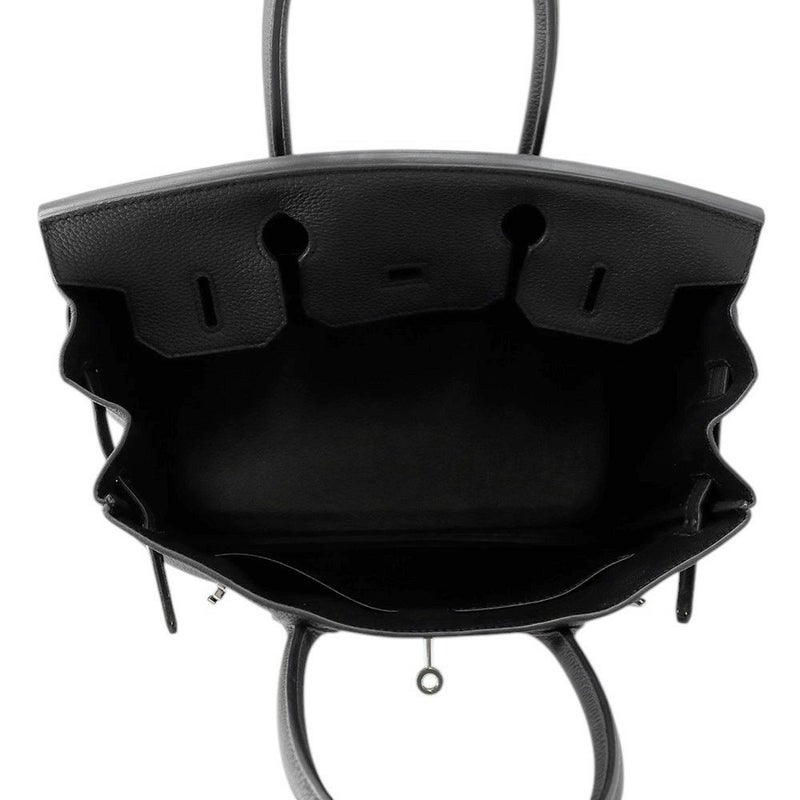 エルメス バーキン30 ブラック/シルバー金具 トゴ Z刻印 HERMES Birkin ハンドバッグ 黒