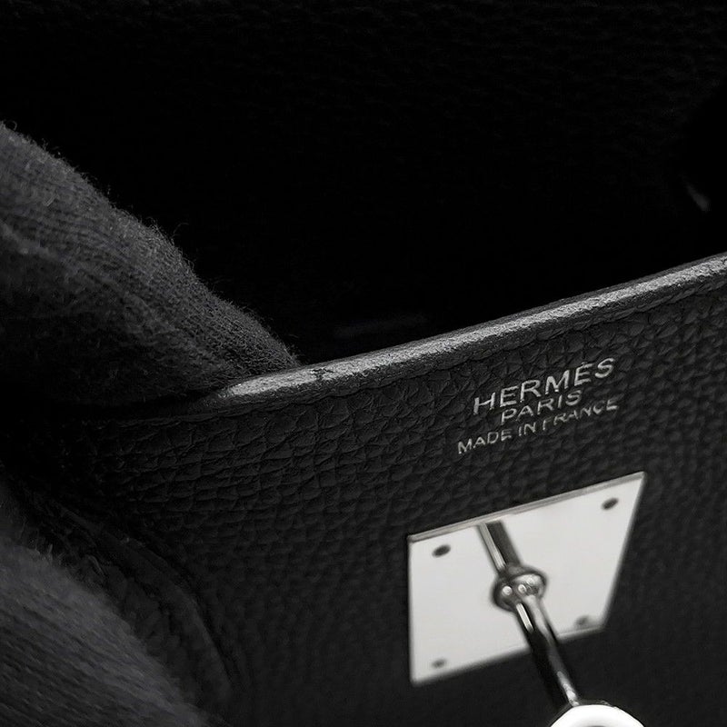 エルメス バーキン30 ブラック/シルバー金具 トゴ Z刻印 HERMES Birkin ハンドバッグ 黒