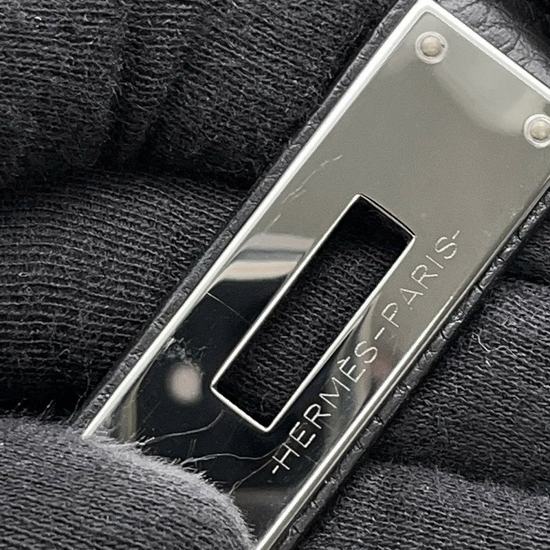 エルメス バーキン30 ブラック/シルバー金具 トゴ Z刻印 HERMES Birkin ハンドバッグ 黒