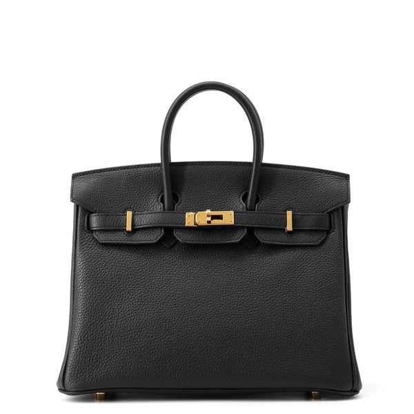 エルメス バーキン25 ブラック/ゴールド金具 トゴ D刻印 HERMES Birkin ハンドバッグ 黒