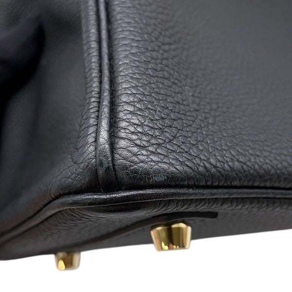 エルメス バーキン25 ブラック/ゴールド金具 トゴ D刻印 HERMES Birkin ハンドバッグ 黒