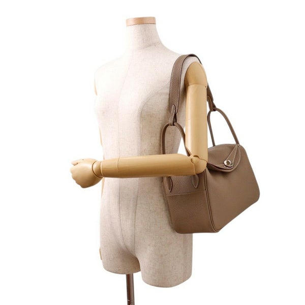 エルメス リンディ26 エトゥープ/シルバー金具 トリヨンクレマンス W刻印 ２wayショルダー